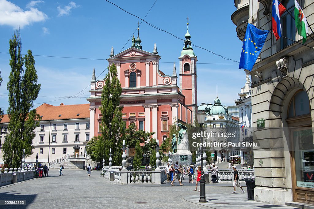 The Triple Bridge over the Ljubljanica River