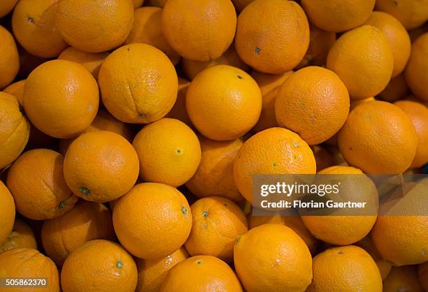 Oranges are offered on January 19, 2016 in Berlin, Germany.