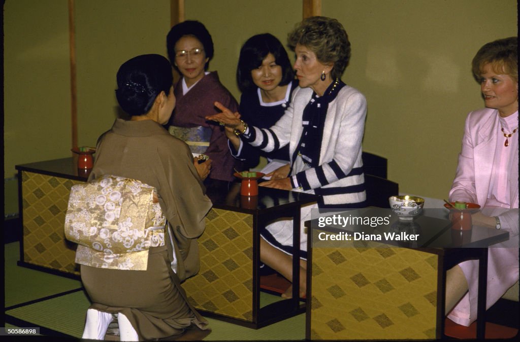 Mrs. Ronald W. Reagan #2;Mrs. Yasuhiro Nakasone;Mrs. Helmut Kohl