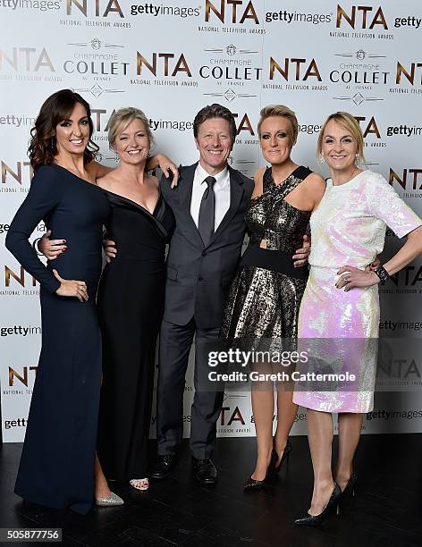 Sally Nugent, Carol Kirkwood, Charlie Stayt, Stephanie McGovern and Louise Minchin attend the 21st National Television Awards at The O2 Arena on...