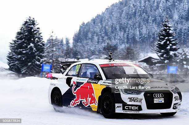 Tadeusz Blazusiak drives during the final day of the Audi Quattro #SuperQ on January 20, 2016 in Kitzbuehel, Austria.