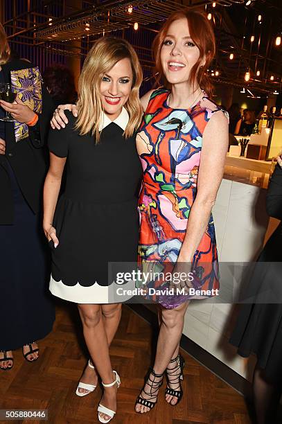 Caroline Flack and Angela Scanlon attend the 21st National Television Awards at The O2 Arena on January 20, 2016 in London, England.