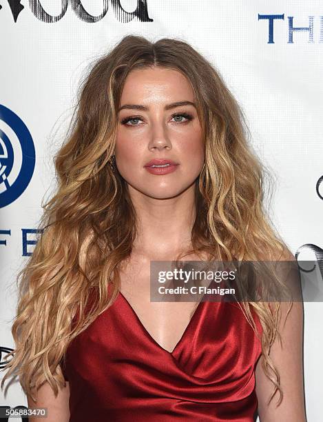 Amber Heard attends the Art of Elysium 2016 HEAVEN Gala presented by Vivienne Westwood & Andreas Kronthaler at 3LABS on January 9, 2016 in Culver...