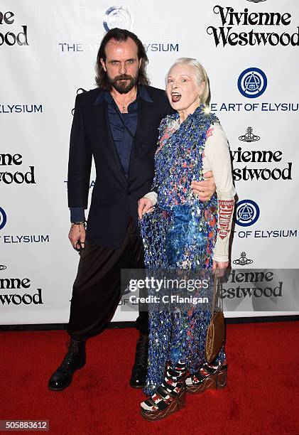 Andreas Kronthaler and Vivienne Westwood attend the Art of Elysium 2016 HEAVEN Gala presented by Vivienne Westwood & Andreas Kronthaler at 3LABS on...