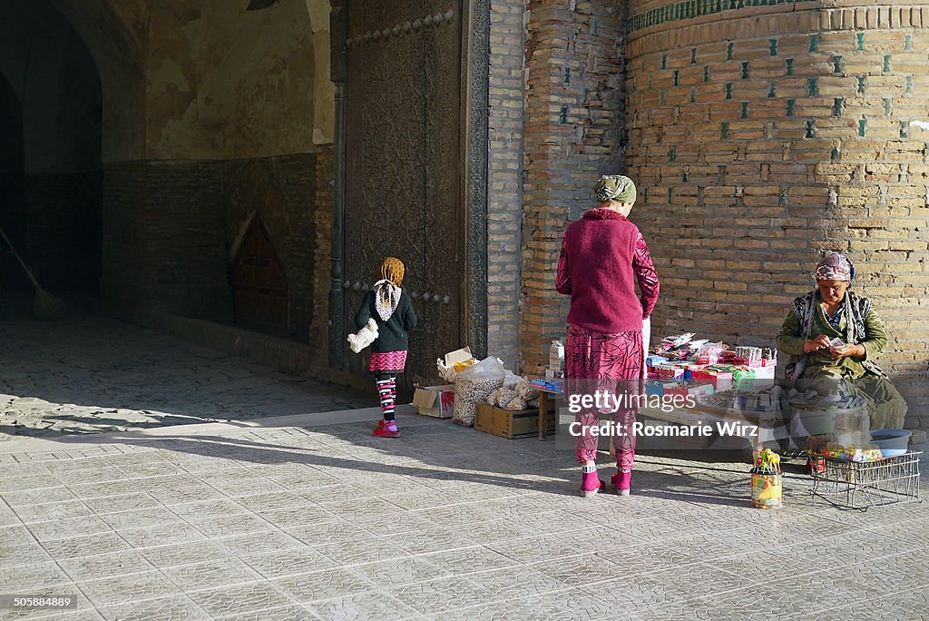 Stall with sweets and snacks