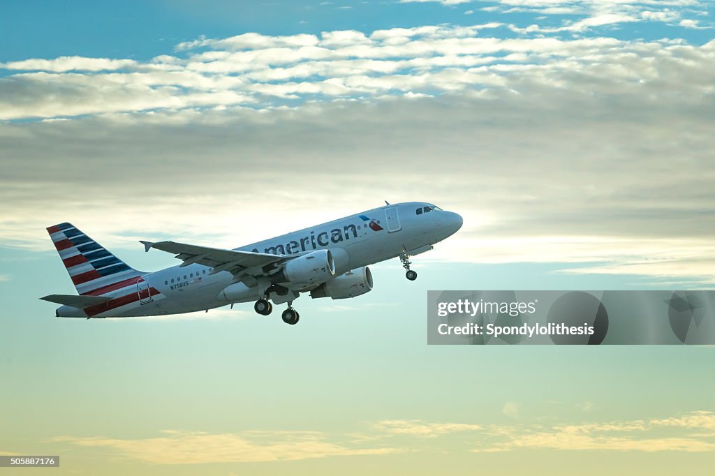 American Airlines take off