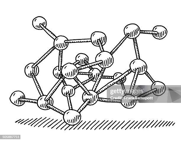 molekülstruktur zeichnung - one man only stock illustrations stock-grafiken, -clipart, -cartoons und -symbole