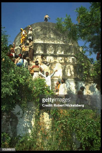 Incited Hindus rioting, re razing Babri Masjid & erecting Hindu temple to god-king Rama.