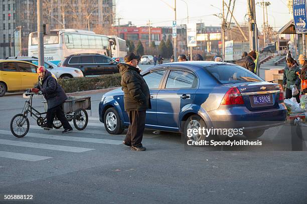 street view of  of the street in beijing residence area - lancashire hotpot stock pictures, royalty-free photos & images