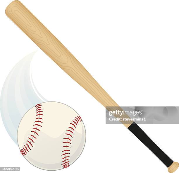 ilustrações de stock, clip art, desenhos animados e ícones de bastão de beisebol e bola - bastão de basebol