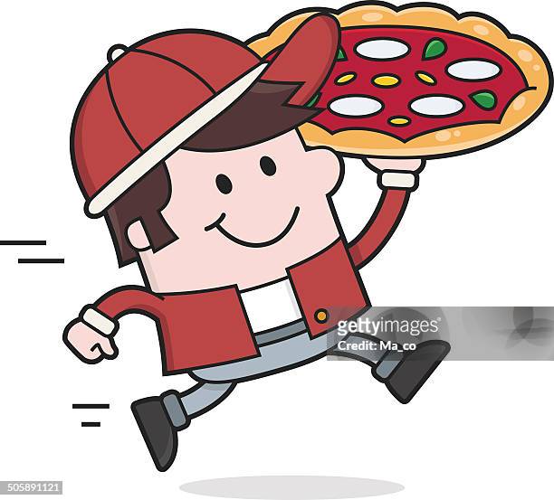 61 Delivery Pizza Boy Cartoon High Res Illustrations - Getty Images