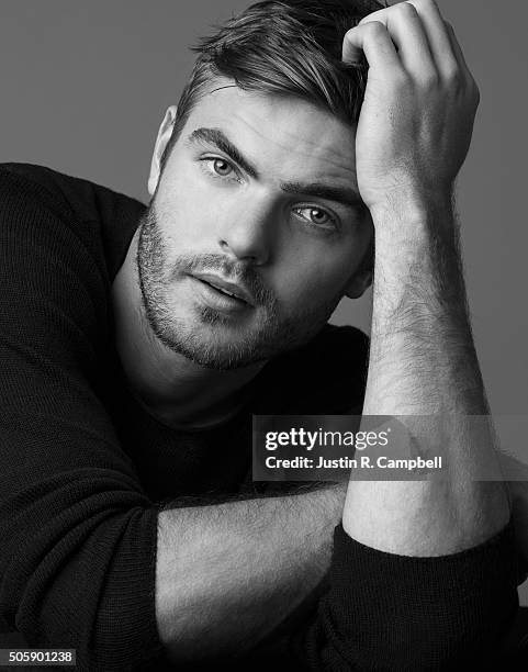 Actor Alex Roe for Just Jared on December 8, 2015 in Los Angeles, California. Photo by Justin R. Campbell/Contour by Getty Images)