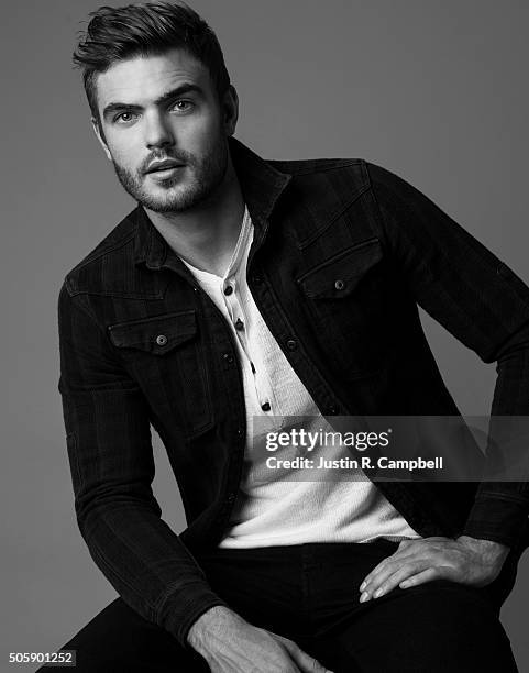 Actor Alex Roe for Just Jared on December 8, 2015 in Los Angeles, California. Photo by Justin R. Campbell/Contour by Getty Images)