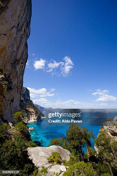 italy, sardinia, baunei,  cala goloritzé - cala goloritze stock-fotos und bilder