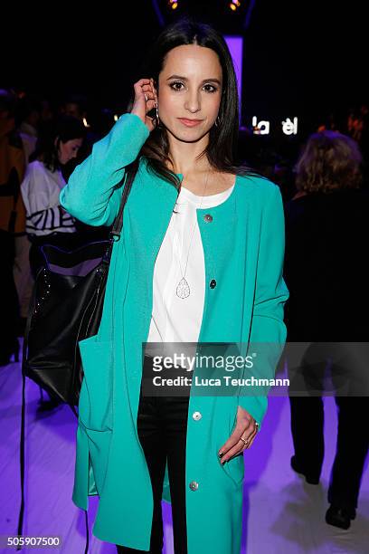 Stephanie Stumph attends the Laurel show during the Mercedes-Benz Fashion Week Berlin Autumn/Winter 2016 at Brandenburg Gate on January 20, 2016 in...