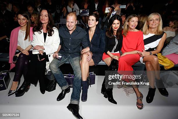 Mina Tander, Natalia Woerner, Heino Ferch, Marie Jeanette Ferch, Viktoria Lauterbach, Ursula Karven and Judith Milberg attend the Laurel show during...