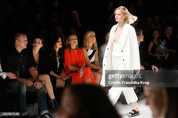 Heino Ferch, Marie Jeanette Ferch, Viktoria Lauterbach, Ursula Karven and Judith Milberg attend the Laurel show during the Mercedes-Benz Fashion Week...