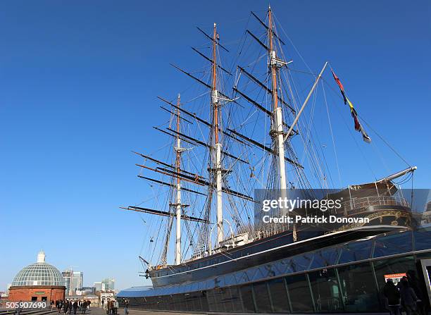 cutty sark, greenwich, london, england - the cutty sark stock-fotos und bilder