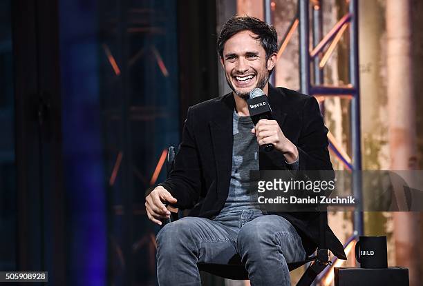 Actor Gael Garcia Bernal attends AOL Build to discuss his show 'Mozart In The Jungle' at AOL Studios on January 20, 2016 in New York City.