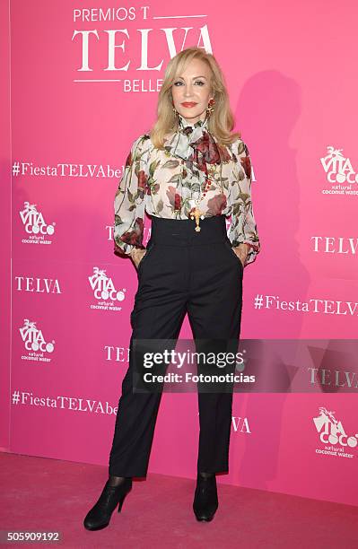 Carmen Lomana attends the 'T De Belleza' Beauty Awards by Telva Magazine at The Ritz Hotel on January 20, 2016 in Madrid, Spain.