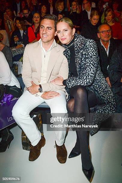 Karolina Kurkova and her husband Archie Drury attends the Guido Maria Kretschmer show during the Mercedes-Benz Fashion Week Berlin Autumn/Winter 2016...