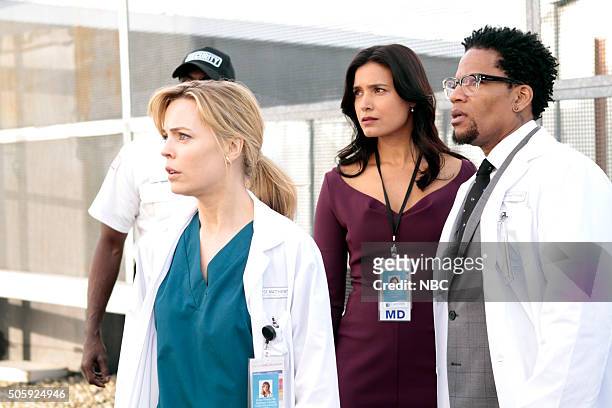 Pilot" -- Pictured: Melissa George as Dr. Alex Panttiere, Shelley Conn as Millicent Silvano, D.L. Hughley as Hackett --