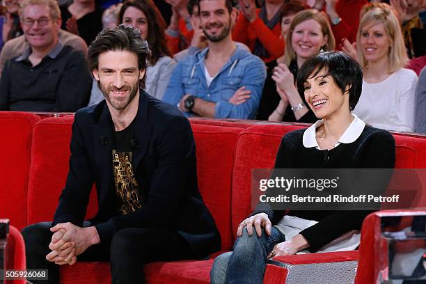 Star Dancer Marie-Claude Pietragalla and her companion Dancer Julien Derouault present their show "Je t'ai rencontre par hasard", performed at Folies...