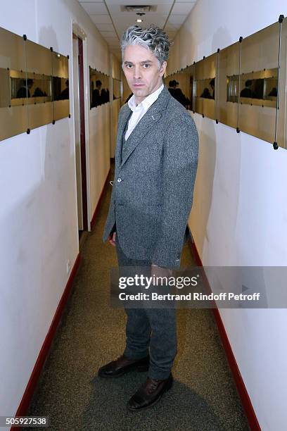 Actor James Thierree presents the movie 'Chocolat' during the 'Vivement Dimanche' French TV Show at Pavillon Gabriel on January 20, 2016 in Paris,...