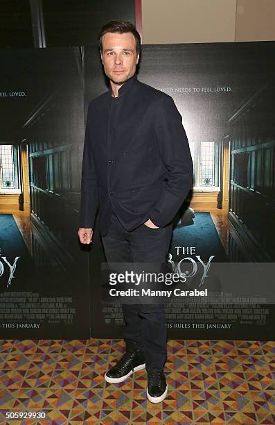 Rupert Evans attends the New York Special Screening of STX's 'The Boy' at AMC Empire on January 20, 2016 in New York City.