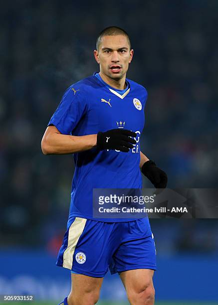 Gokhan Inler of Leicester City during the Emirates FA Cup match between Leicester City and Tottenham Hotspur at King Power Stadium on January 20,...