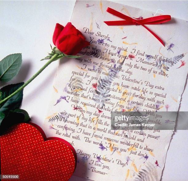 Made-to-order Valentine's Day love letter purchasable fr. LA-based Love Letters Ink for $16.95 & up.