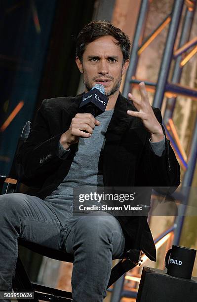 Golden Globe-winner Gael Garcia Bernal discusses his award-winning show Amazon's Original Series "Mozart in the Jungle at AOL Build Speaker Series at...