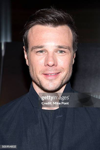 Actor Rupert Evans attends the New York premiere of "The Boy" at AMC Empire on January 20, 2016 in New York City.