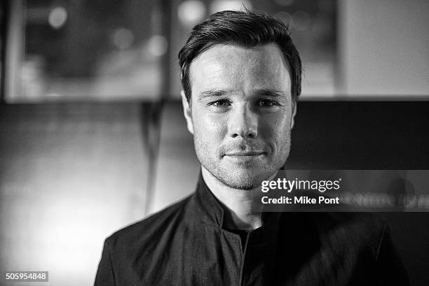 Actor Rupert Evans attends the New York premiere of "The Boy" at AMC Empire on January 20, 2016 in New York City.