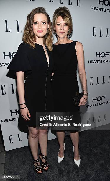 Actress Gillian Jacobs and ELLE's Editor-In-Chief Robbie Myers attend ELLE's 6th Annual Women in Television Dinner Presented by Hearts on Fire...