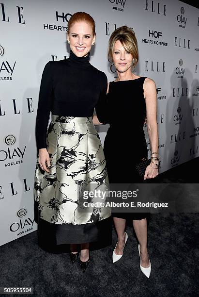 Actress Sara Raftery and ELLE's editor-in-chief Robbie Myers attend ELLE's 6th Annual Women in Television Dinner Presented by Hearts on Fire Diamonds...