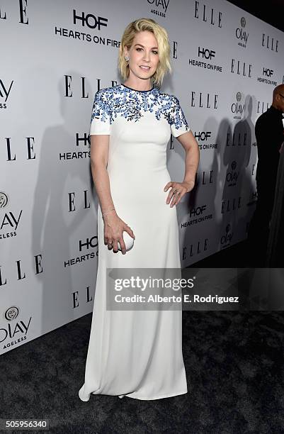 Actress Jenna Elfman attends ELLE's 6th Annual Women in Television Dinner Presented by Hearts on Fire Diamonds and Olay at Sunset Tower on January...