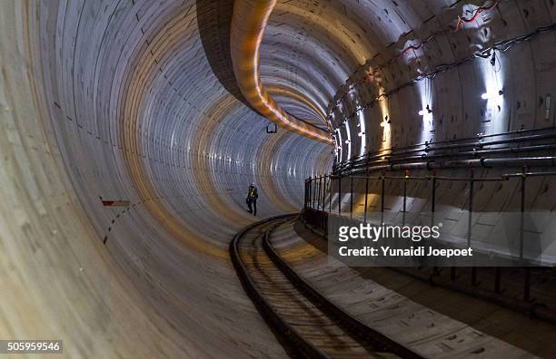 mass rapid transit (mrt) jakarta, indonesia - newly industrialized country stock pictures, royalty-free photos & images