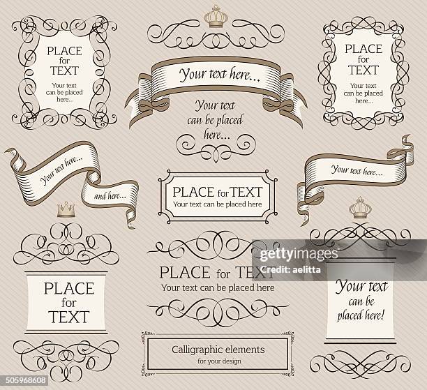 design elements - plaque stock illustrations