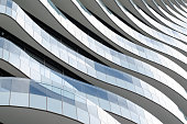 Waves facade design - Balconies like waves flow elegantly.