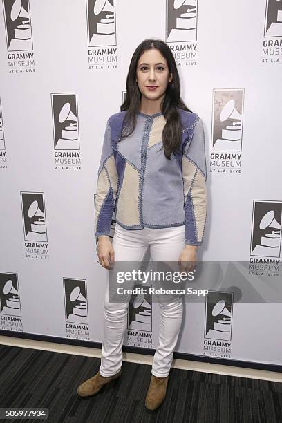 Singer/songwriter Vanessa Carlton attends An Evening With Vanessa Carlton at The GRAMMY Museum on January 20, 2016 in Los Angeles, California.