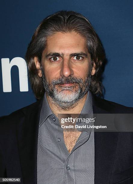 Actor Michael Imperioli attends the premiere of Amazon's "Mad Dogs" at SilverScreen Theater at the Pacific Design Center on January 20, 2016 in West...