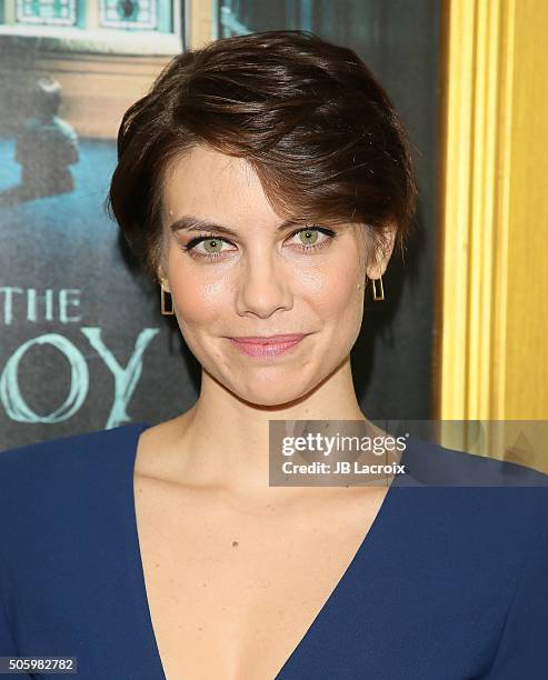 Actress Lauren Cohan attends the premiere of STX Entertainment's 'The Boy' at Cinemark Playa Vista on January 20, 2016 in Los Angeles, California..