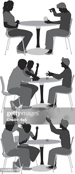 fortune reader - table side view stock illustrations