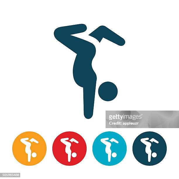 gymnast icon - acrobat stock illustrations
