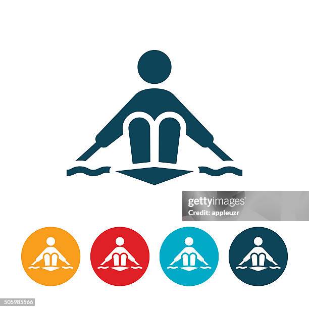 rowing icon - competitive rowing stock illustrations