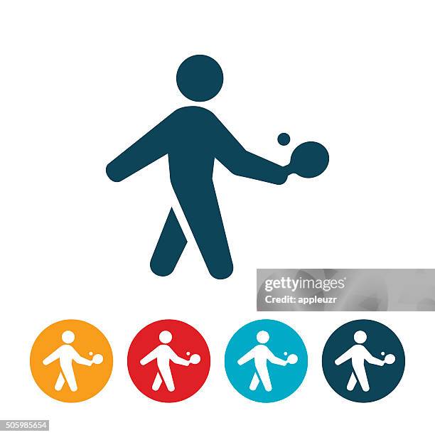 stockillustraties, clipart, cartoons en iconen met table tennis icon - tafeltennis