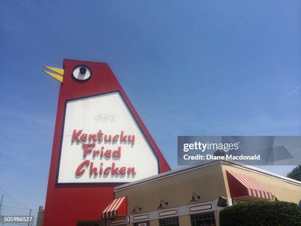 The Big Chicken in Marietta, Georgia has been a local landmark since 1963 and was renovated in 1993. The eyes and beak move. In this shot the beak is...