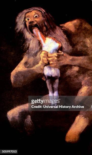 Saturn Devouring His Son depicts the Greek Myth of the Titan Cronus eating one of his children, out of fear that they would overthrow him. By...