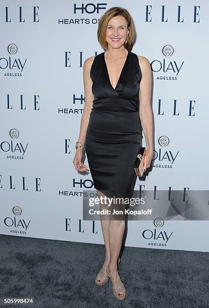 Actress Brenda Strong arrives at ELLE's 6th Annual Women In Television Dinner at Sunset Tower Hotel on January 20, 2016 in West Hollywood, California.